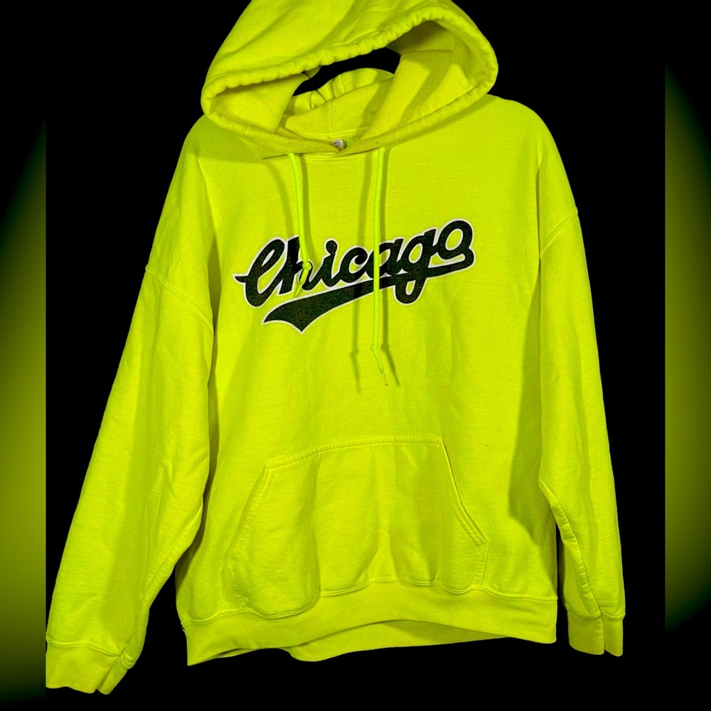 Neon yellow Chicago hoodie